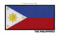 philippines 3 wide embroidery flag patch for stripesgoods for sewinglittle yellow flowers