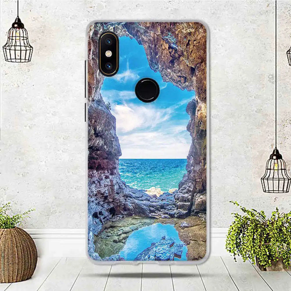 Принципиально для Xiaomi mi Mix 2 S Чехол Мягкий силиконовый чехол из ТПУ с изображением