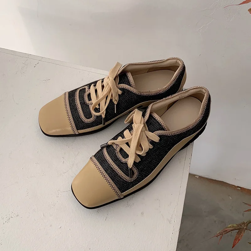 Cakucool New Women Lace Up canvas low cut skate shoes Autumn Sneakers Casual Ladies board | Обувь