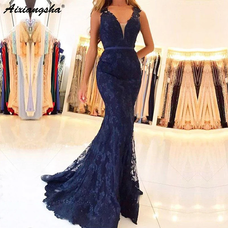 prom gowns Off the Shoulder Prom Dresses Long Elegant Beaded Lace Aooliques vestido formatura Red Mermaid Formal Party Gowns prom & dance dresses