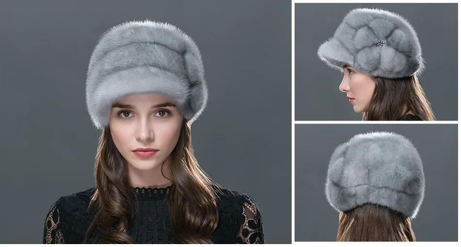 LTGFUR Новые шапки из цельного меха норки Брендовые женские шапки модные стильные высококачественные теплые шапки вязаные шапки для женщин