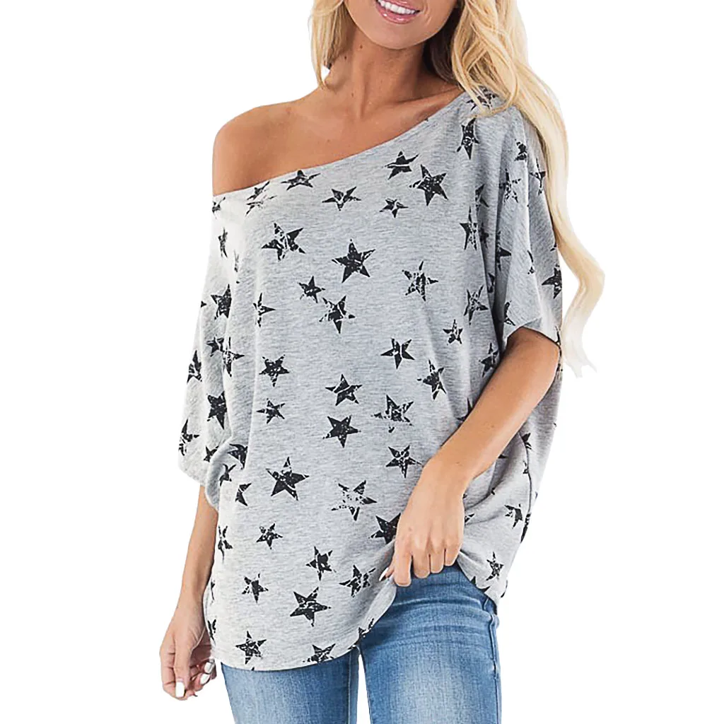 Женская рубашка с открытыми плечами и коротким рукавом Летняя Пляжная футболка