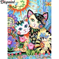 dispaint full squareround drill 5d diy diamond painting cartoon cat flower 3d embroidery cross stitch home decor gift a12506