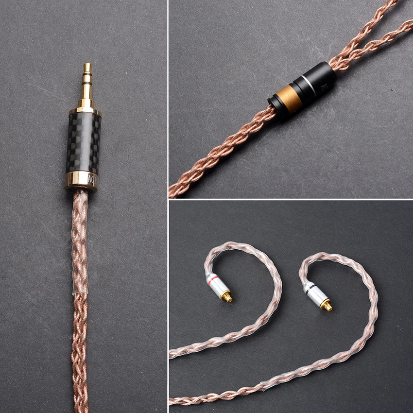 Ручной работы DIY 7N 8 ядер Медь серебристый MMCX обновления Hifi кабель для наушников