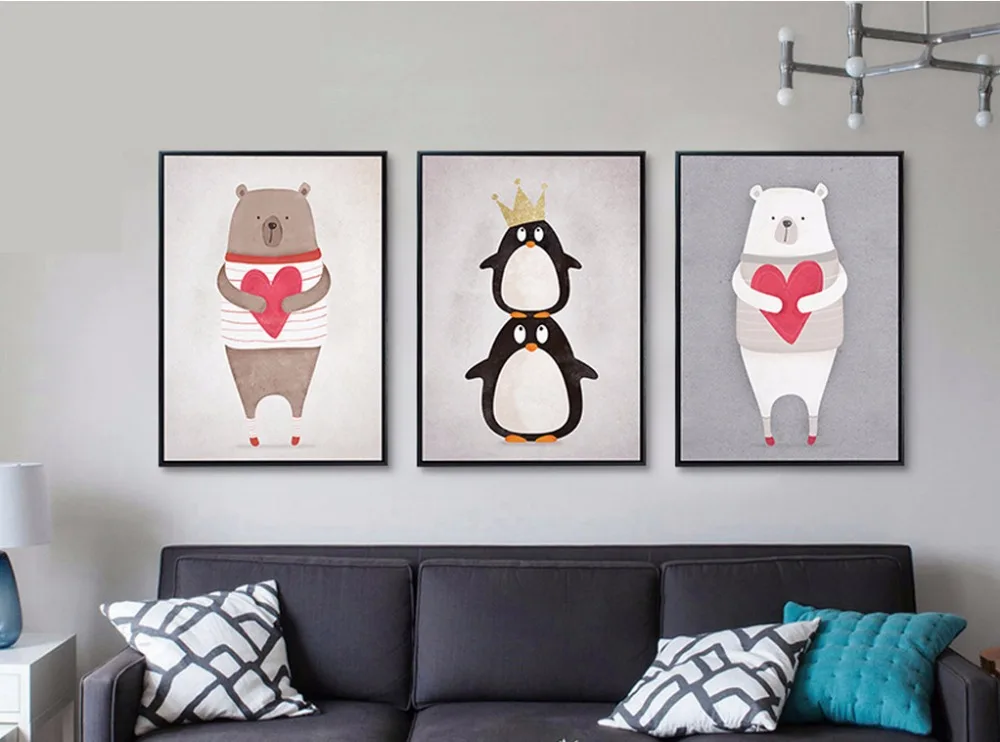 Настенные декоративные картины в скандинавском и американском стиле 3 шт. | Дом