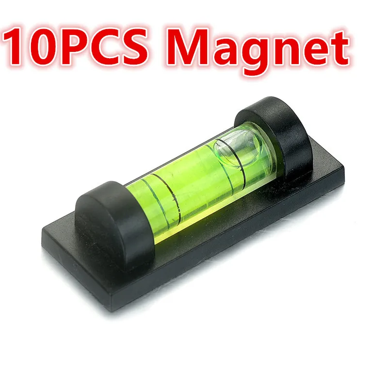 10PCS magnet 6/10 шт Мини пузырьковый уровень сферическим уровенем простая маленькая с Установка отверстия/вода магнита измерить уровень инструменты - Цвет: 10PCS magnet