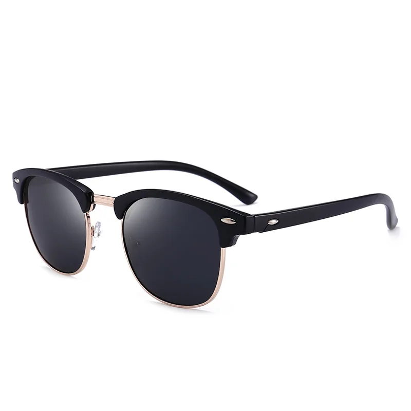 Sand Black Gray RBROVO, модные поляризационные солнцезащитные очки без оправы, мужские брендовые дизайнерские ретро очки, пластиковые, Lunette De Soleil Femme UV400 - Цвет линз: Sand Black Gray