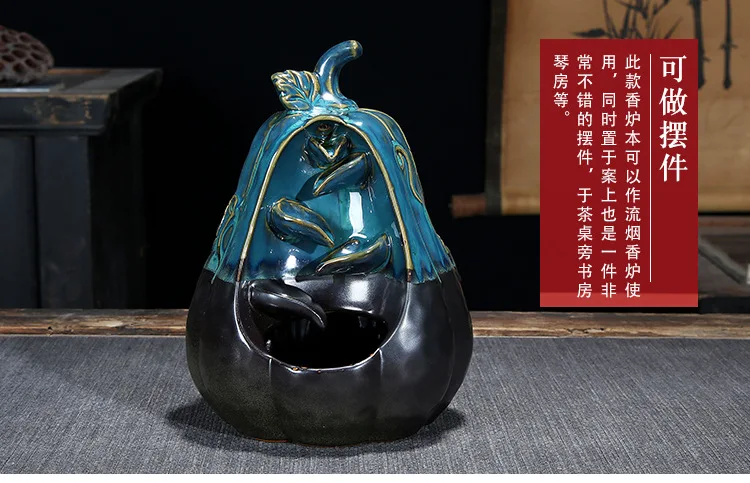 Backflow Ceramic Incense Burnerd Smoke Water Fall Down Mountain Handicraft Incense Censer Holder Home Decoration