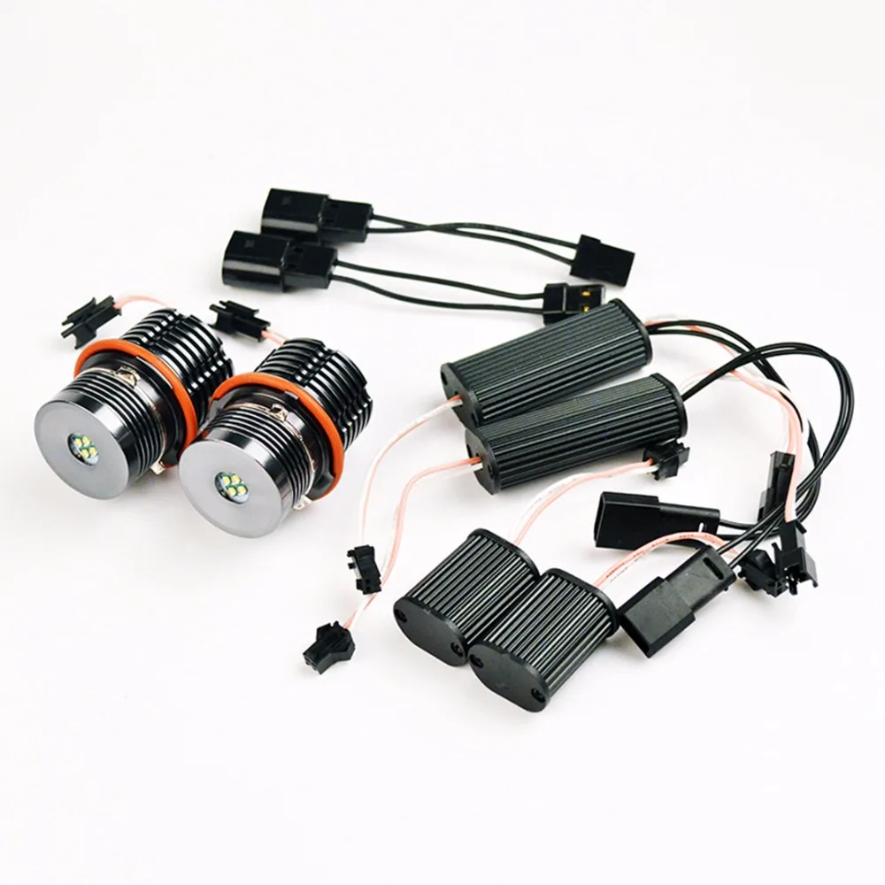 hippcron 2*20W 40W LED Marker Angel Eyes Bridgelux Chips White/Red/Blue/Yellow Color for E39 E87 E65 E64 E63 E61 E60 E53 | Автомобили и