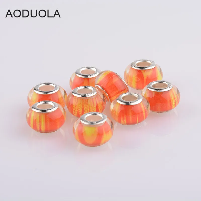 AODUOLA 10pcs / lot White Murano glass Beads Fit Bracelet Charms For Women Jewelry free shipping SZ-06 | Украшения и аксессуары