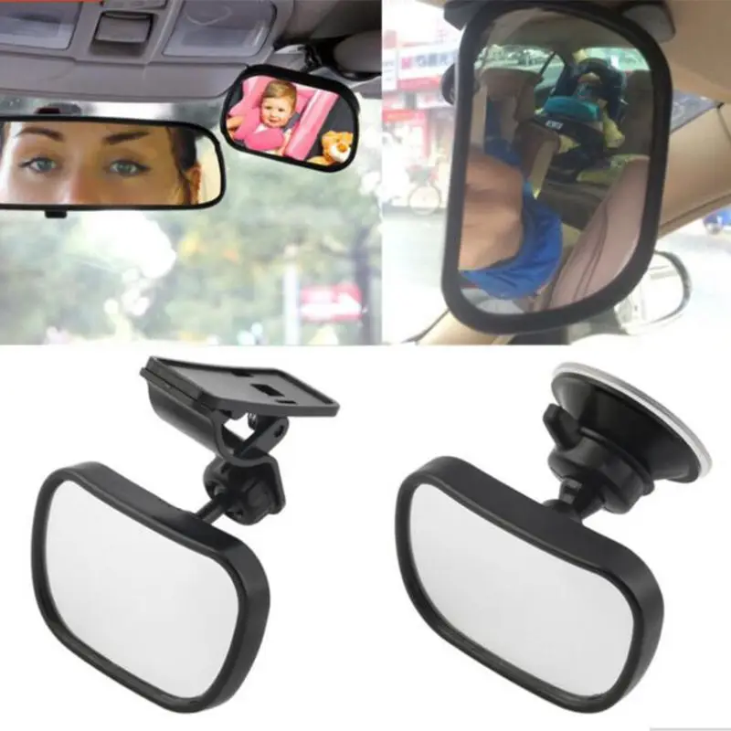 

New 2 in 1 Mini Car Safety Back Seat Rearview Adjustable Mirror Rear Ward Child Infant Safety Baby Kids Monitor Car Accessories