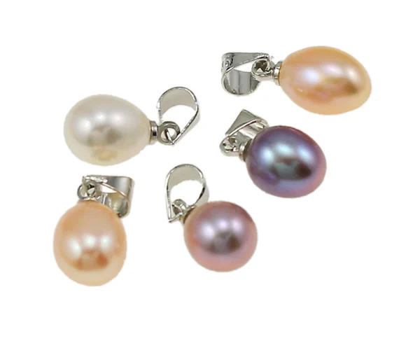 Подвеска из натурального жемчуга 8 10 мм|freshwater pearl pendant|teardrop charmpearl pendant |
