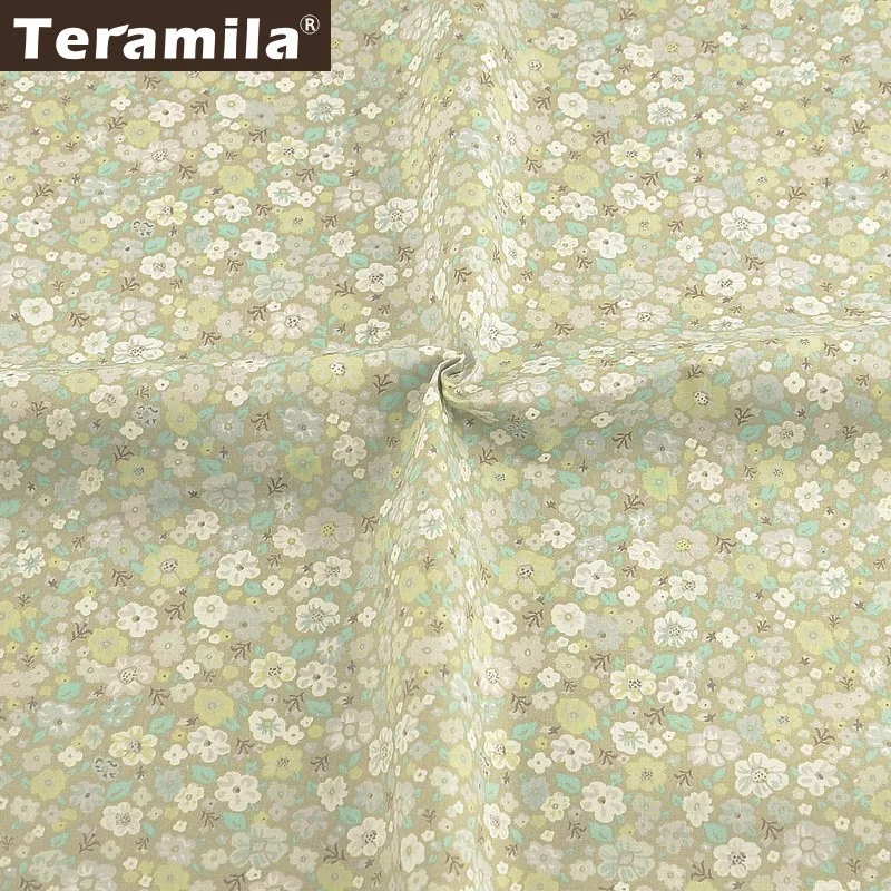 Teramila хлопок саржевая ткань метр Algodon Flroal Дизайн тела DIY шитье платье одежда лоскутное одеяло Beedsheet шторы