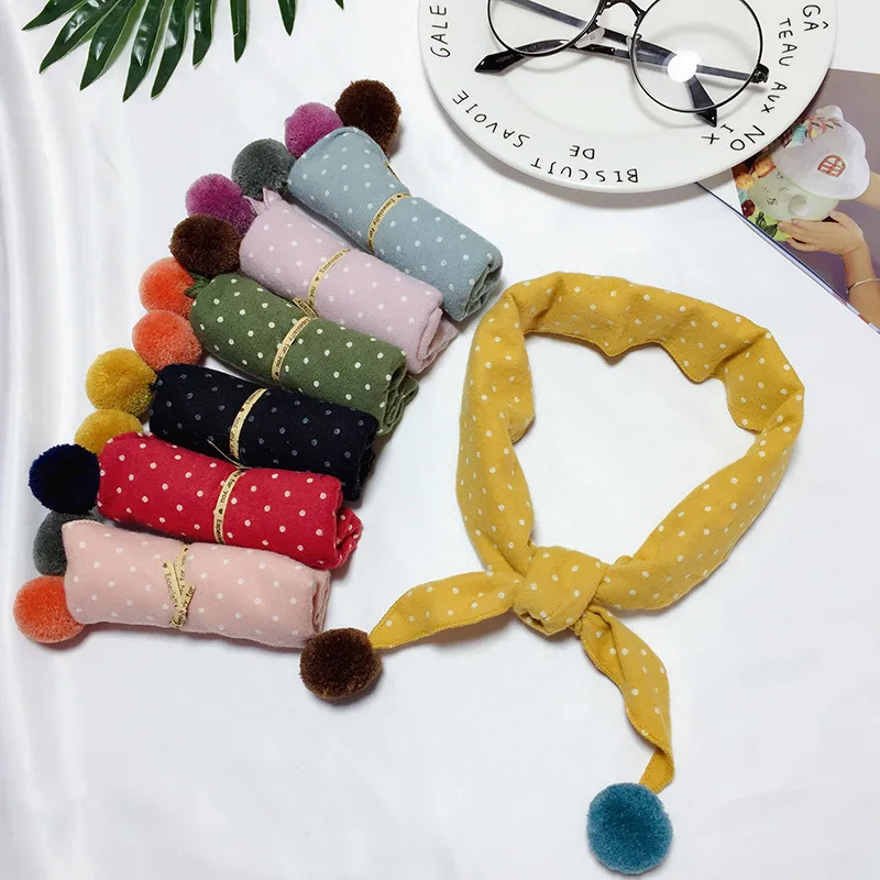 New Spring Autumn Girls Triangle Scarves Cotton and Linen Bibs Boys Girls Scarf Bibs Toddler Children Neck Wear Baby Scarf