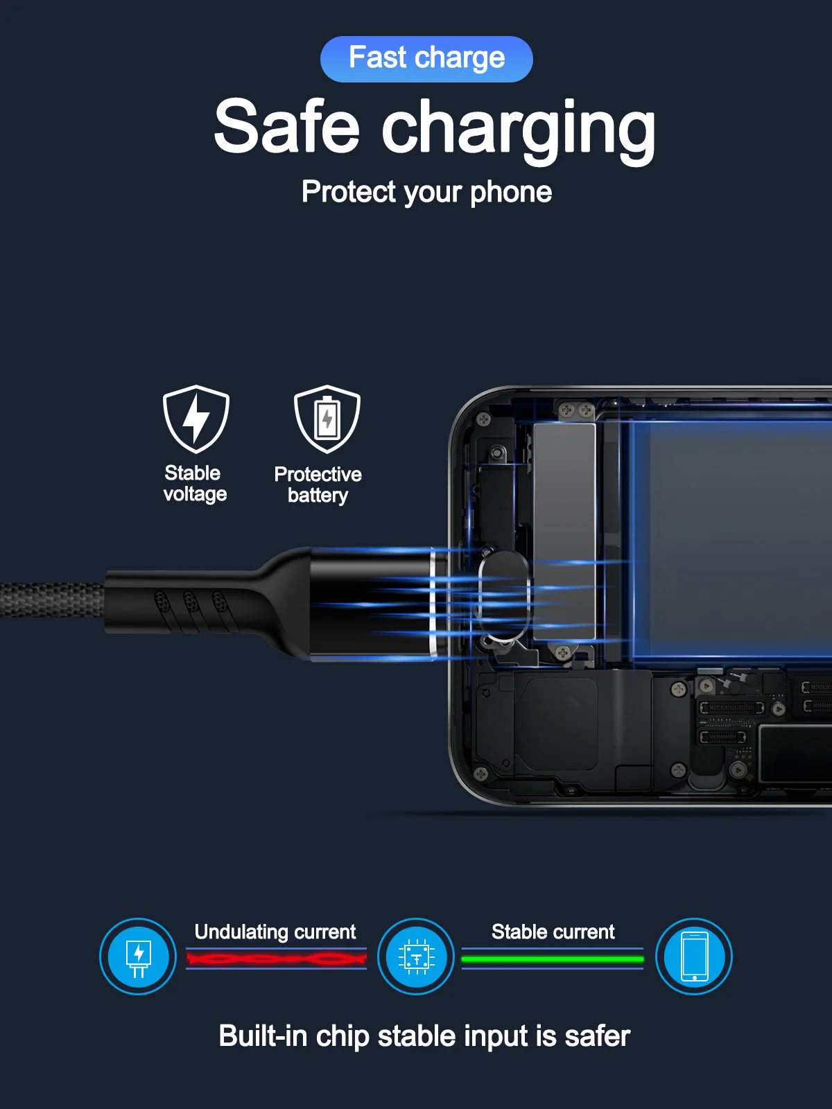 GUUGEI Micro USB кабель Quick Charge 3A Micro адаптер USB Android кабель прочный тканевый плетеный шнур для передачи данных мягкий провод Быстрая зарядка