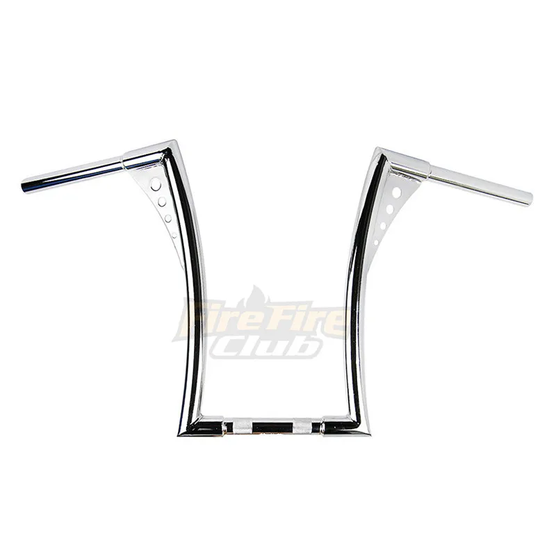 Chrome Черный 1" Rise Ape вешалки для велосипеда руль 1-1/4" Fat Bars 16 Rise руль подходит для Harley прочный качество - Цвет: Chrome
