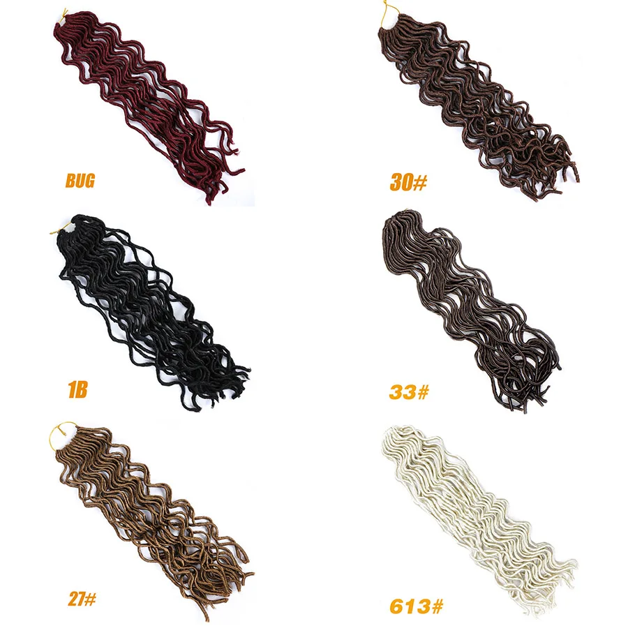 MUMUPI синтетическое плетение волос 20 дюймов 24 корня/Pc вьющийся кроше Faux locs