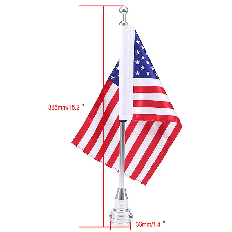 1 Pair Motorcycle Rear Side Mount Flag Pole America USA For Harley Bobber Chopper Sportster XL 883 1200 Luggage Rack | Автомобили и