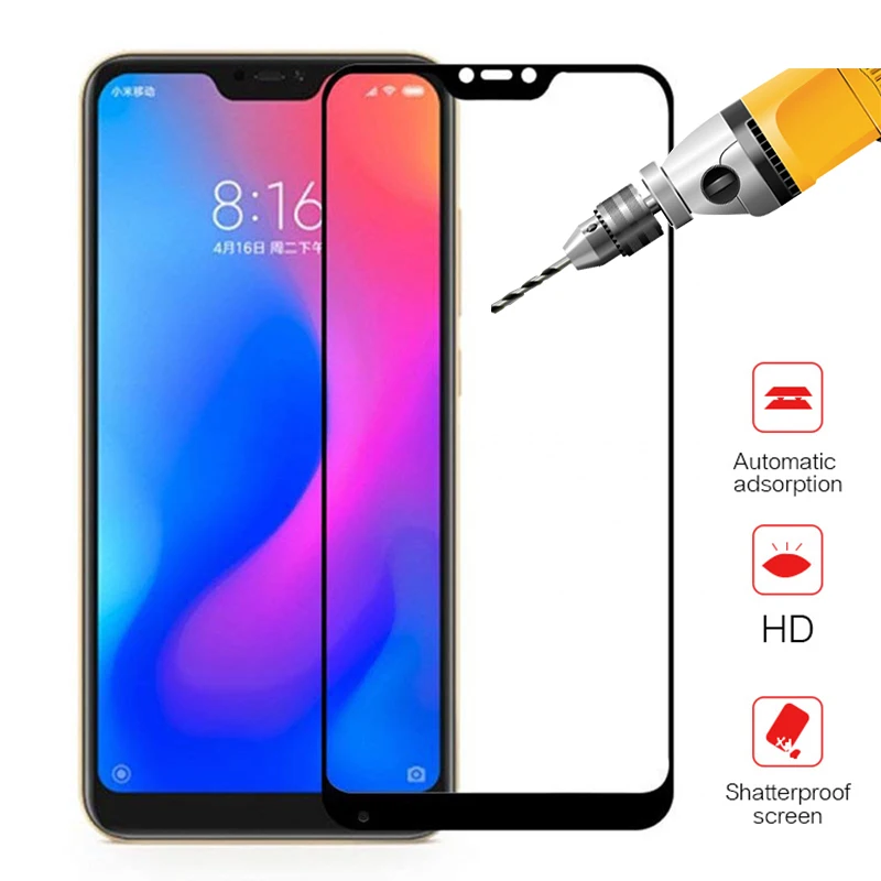 Защитное стекло для Xiaomi mi a2 lite светильник полное покрытие на xio mi a 2 светильник защита экрана закаленное стекло для redmi 6 pro