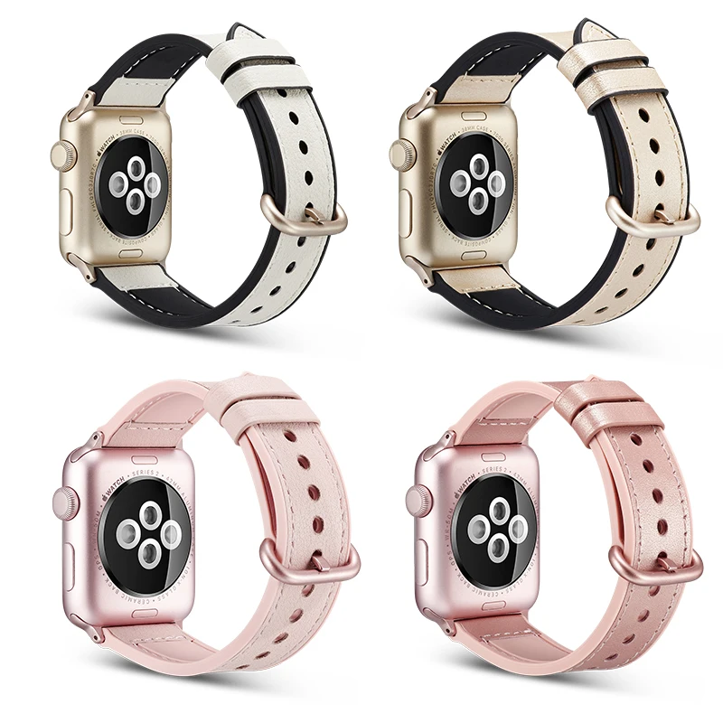 Часы с кожаным ремешком ремешок для iwatch 4 44 мм 40 Apple Watch версии версия 1 2 3 42 38 часы