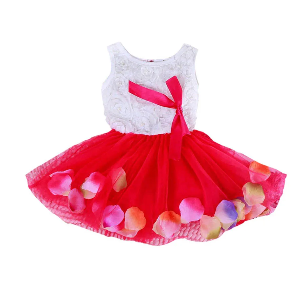 Toddler Baby Kid Girls Princess Party Lace Bow Flower Cute Dresses Child Vestidos Dance Clothes | Детская одежда и обувь