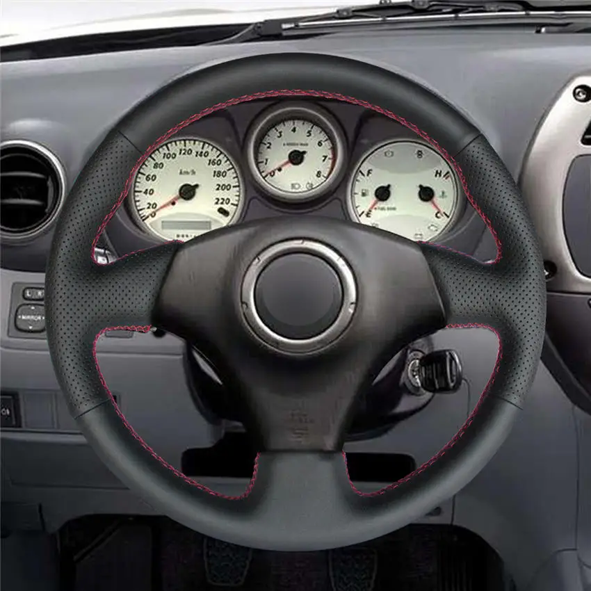Style-01 MEWANT черный чехол на руль из натуральной кожи и замши для Toyota RAV4 1998-2003 Celica 1998-2005 Corolla(US) 2003-2008 Matrix - Название цвета: Style-01