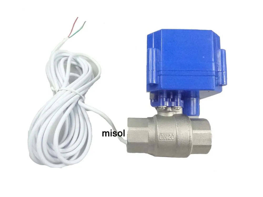 1 шт. моторизованный шаровой кран 1/4 &quotNPT DN20 2 ходовой 12 В постоянного тока CR04