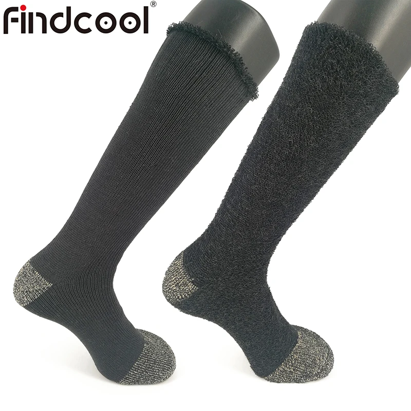 Findcool/зимние теплые носки из мериносовой шерсти махровые толстые длинные