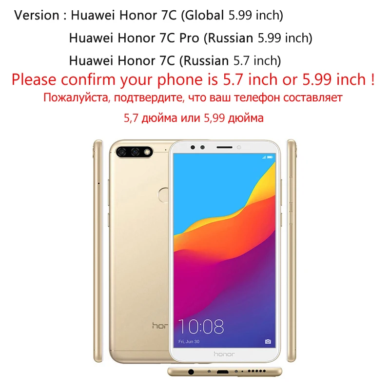 Чехол для huawei Honor 7C Pro чехол s 7A задняя крышка кожа жесткий пластик крокодил черный