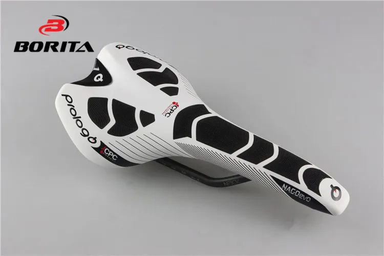 white and black Италия Prologo CPC NAGO EVO NACK ультра-легкое PU углеродное волокно горный велосипед Велоспорт Силиконовое нескользящее сиденье - Цвет: white and black