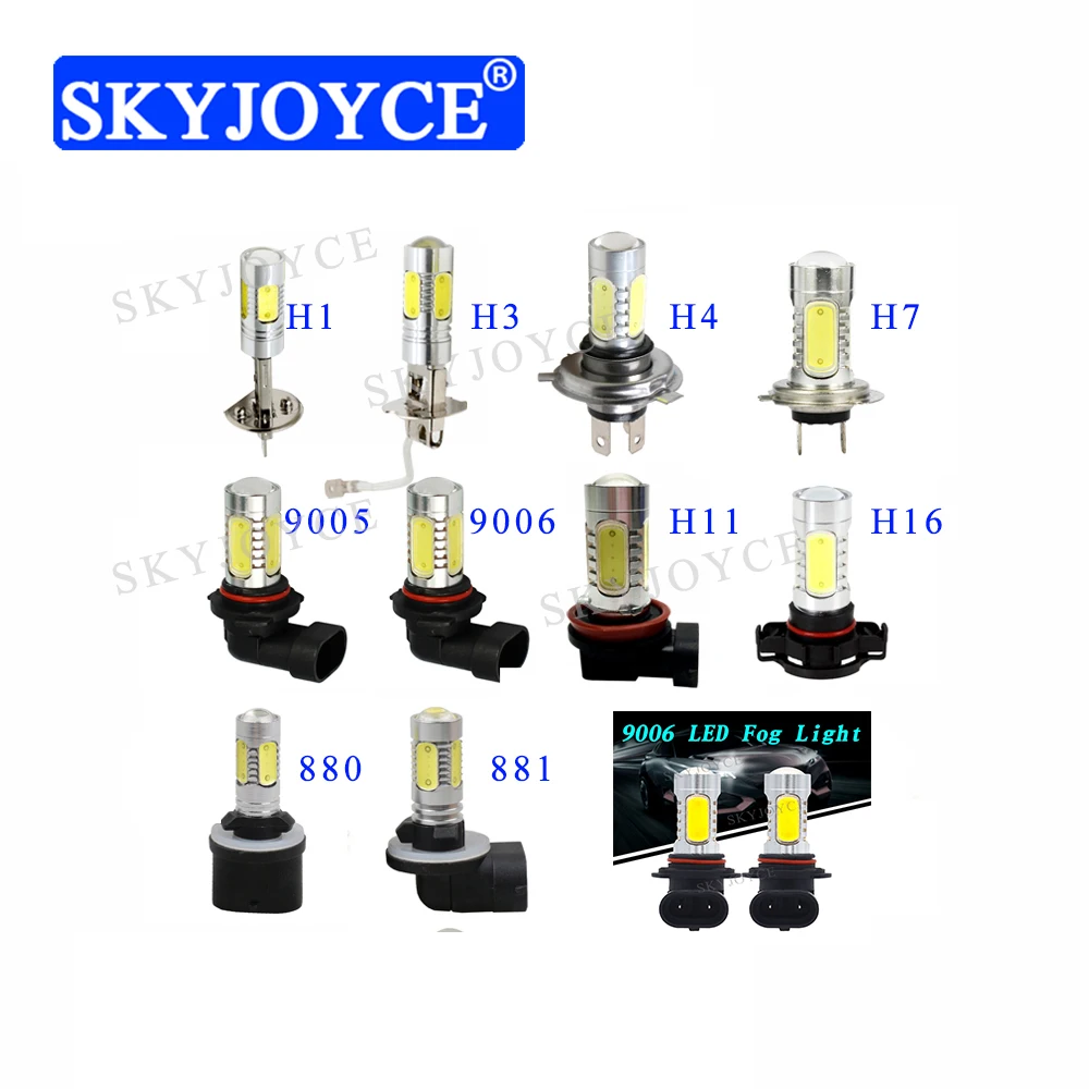 SKYJOYCE высокое Мощность светодиодный лампы 7 5 W супер яркий H1 H3 H4 H7 H11 9005 9006 880 881 H16