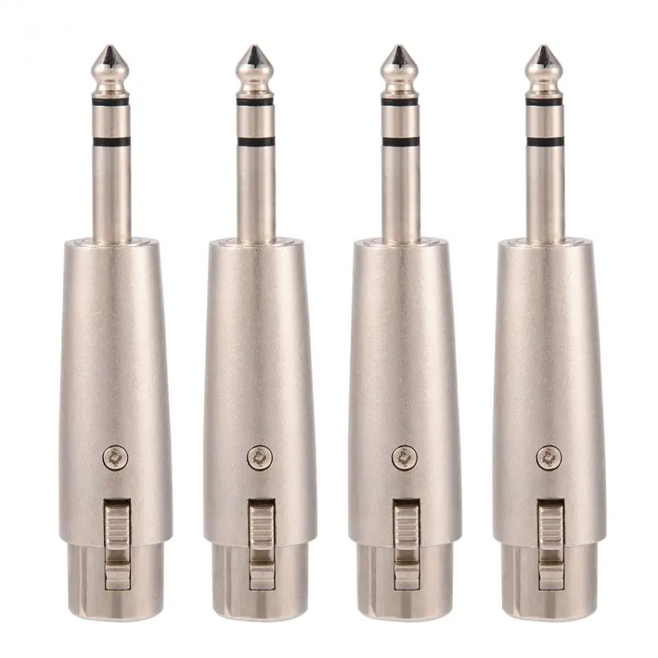 4 шт. 3 контактные разъемы для микрофона 6 35 мм 1/4 дюйма|xlr female|xlr 3-pinxlr xlr |