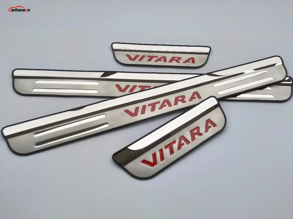 Автомобильный Стайлинг для suzuki vitara, аксессуары для порога, нержавеющая сталь, накладка на педаль, защитная наклейка