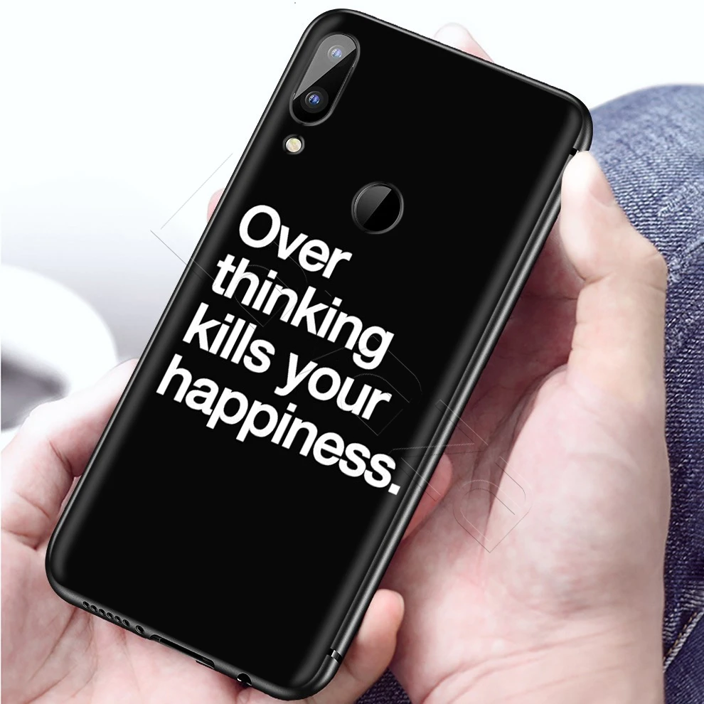 Чехол Lavaza с надписью Let Me Overthink для Xiaomi Redmi Note 8 8A 7 6 6A 5 5A 4 4X 4A Go Pro Plus Prime|Бамперы| |