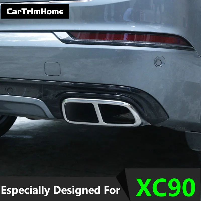 

1 пара задний глушитель выхлопной трубы декоративная крышка для Volvo XC90 задний выхлопной глушитель из нержавеющей стали xc90 аксессуары