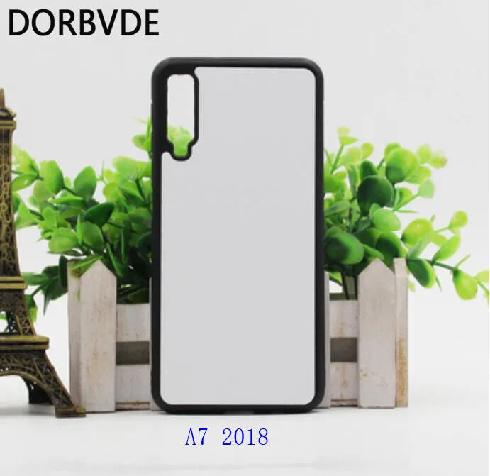 2D сублимационный чистый ТПУ + ПК резиновый чехол для Samsung A9 2018 A7 с алюминиевыми