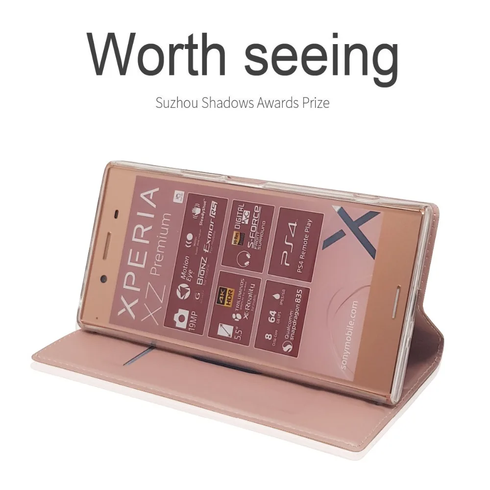 

Ultra-thin PU Leather Flip Wallet Case Stand Cover For Sony Xperia XZ Premium