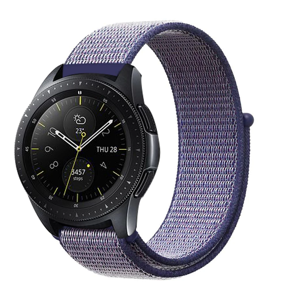 22 мм 20 мм нейлоновый ремешок для samsung Galaxy watch 42 мм 46 мм и Шестерни спортивные S2 S3 S4 Frontier классический ремешок для наручных часов Xiaomi Huami Amazfit