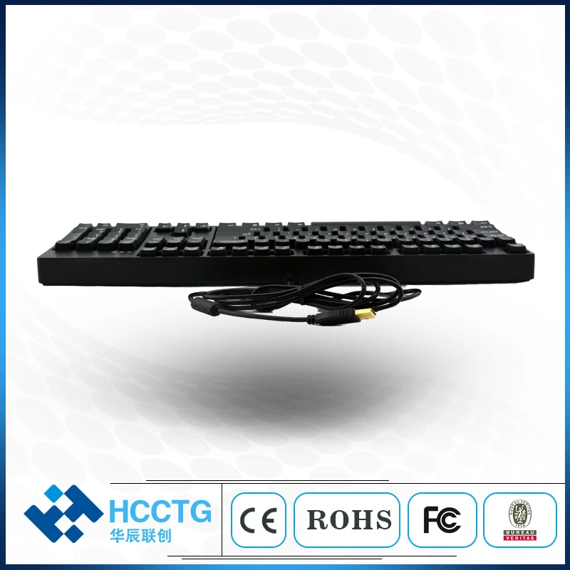 PBT Keycaps Mechanical Keyboard Red Switch White Backlight 104 Keys Game Keyboard