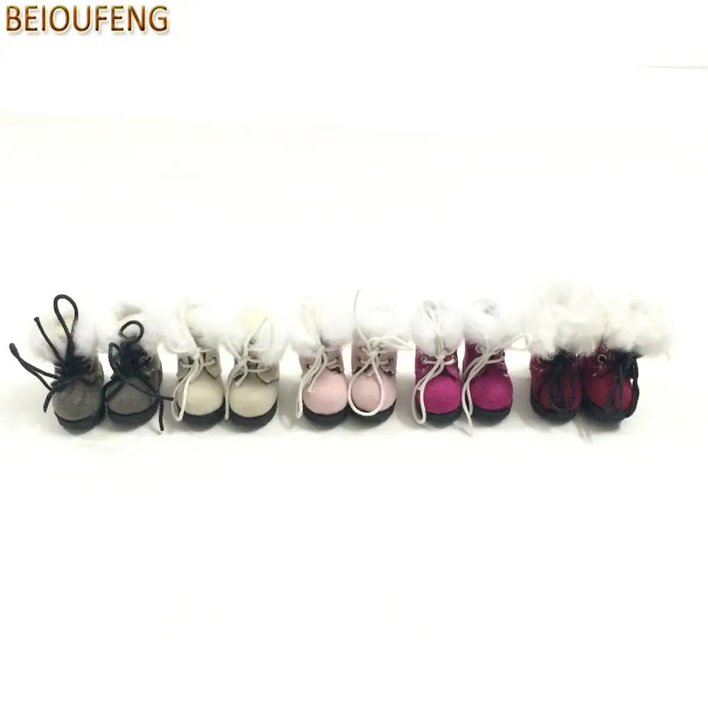 BEIOUFENG BJD кукольная обувь высокие сапоги для кукол, 3,2 см кроссовки для кукол, Повседневная парусиновая обувь для куклы Blythe, Подарочная игрушка 6 пара/лот