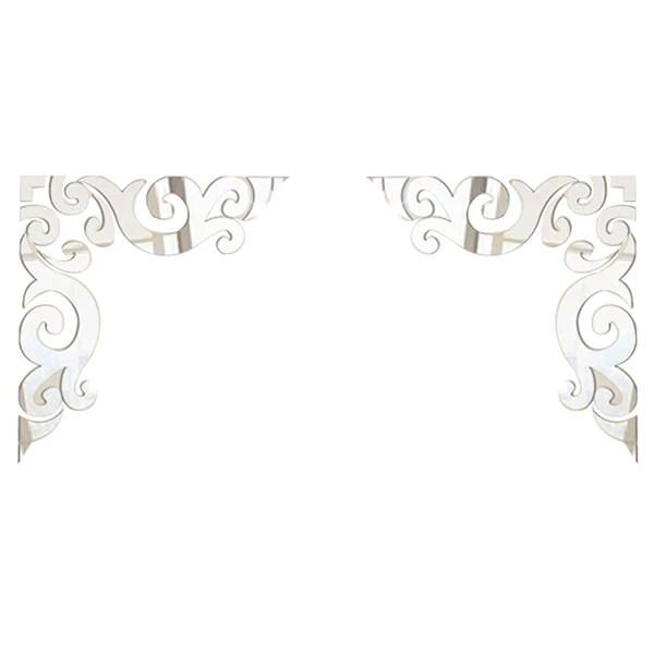 

Diagonal Corner Line Acrylic Mirror Wall Stickers Diy Home Decoration Acrylic Decorative Sticker (Silver)