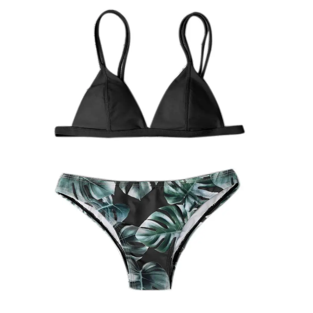 Женское модное пляжное бикини с цветочным принтом пляжный для отдыха плавания