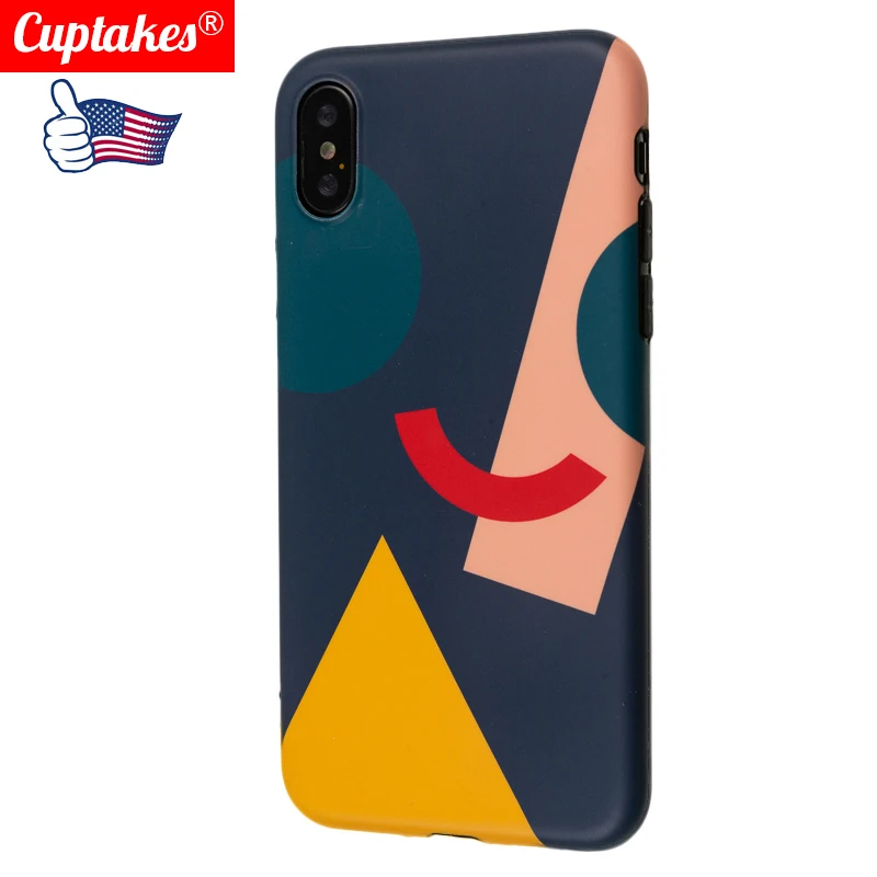 Роскошный Матовый Мягкий силикон imd чехол для iPhone 7 8 Plus X Fundas carcasa милый телефона