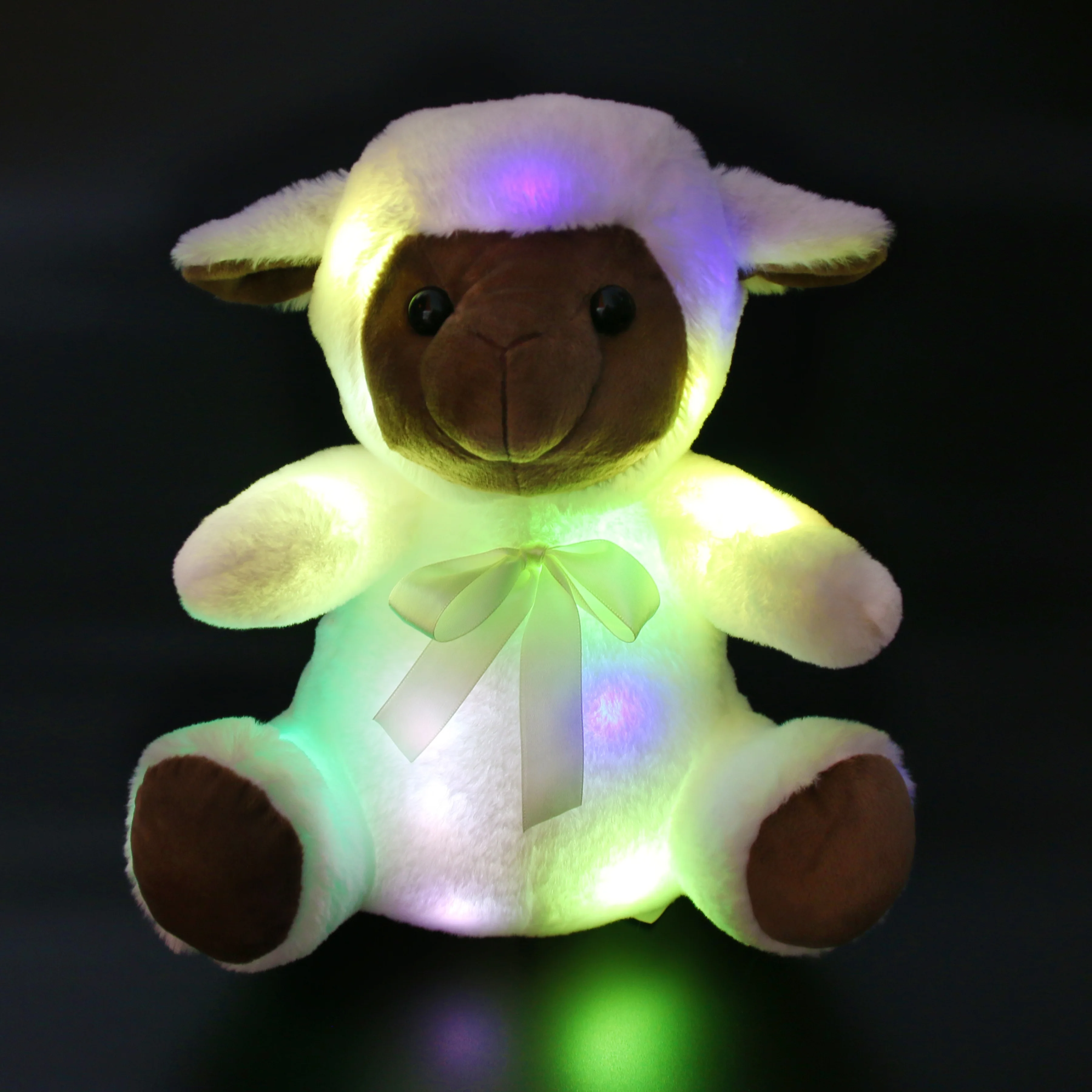 Шаг дропшиппинг 1 шт. светодиодная плюшевая игрушка с набивным животным ягненком