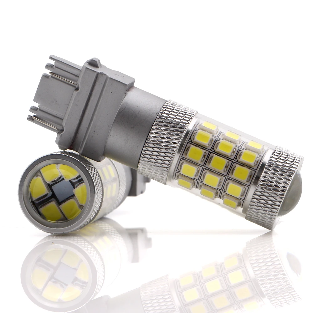 Стайлинг автомобиля! 2 шт. T25 3156 3157 2835 42 SMD светодиоды с объективом автомобильная