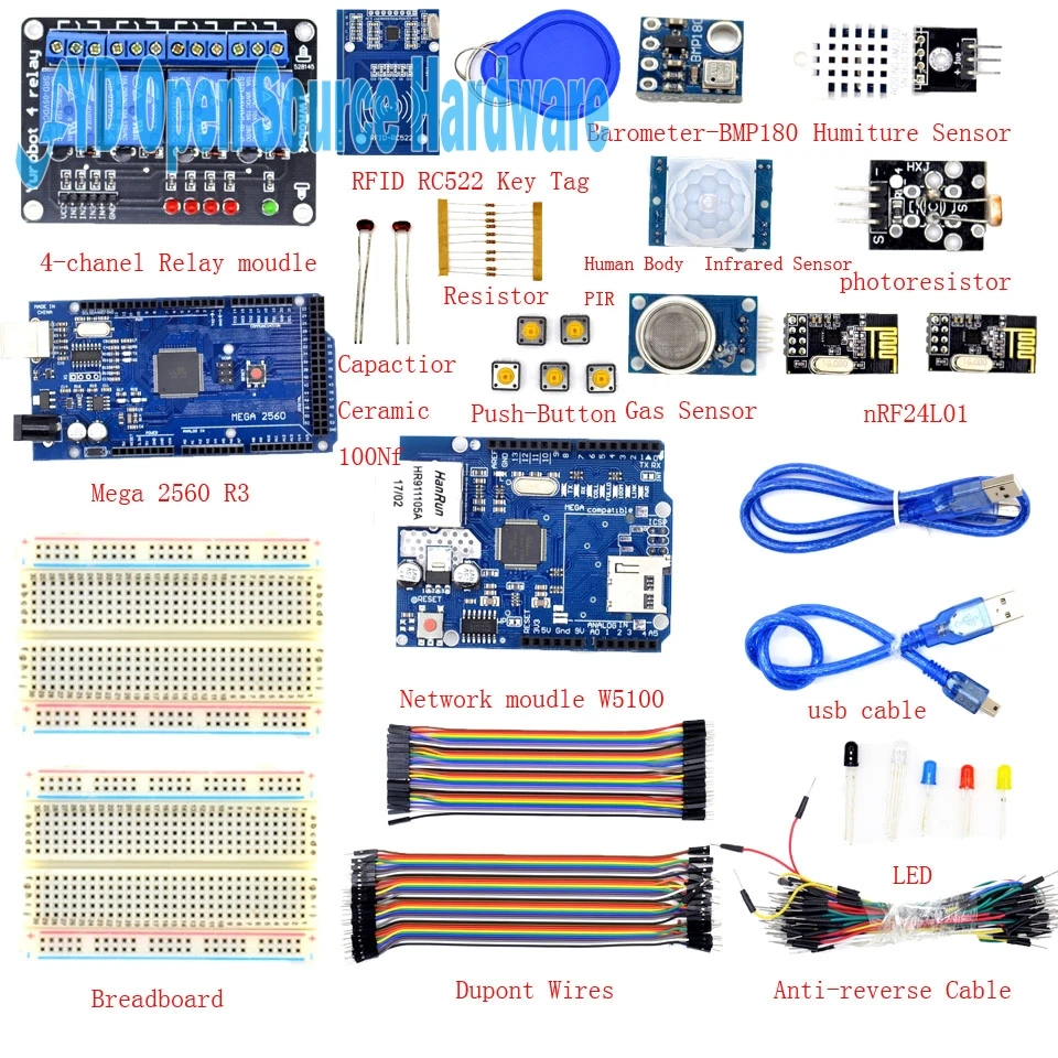 1 Набор умный дом IoT Интернет вещей стартовый набор V2.0 для DIY проектных сенсорных