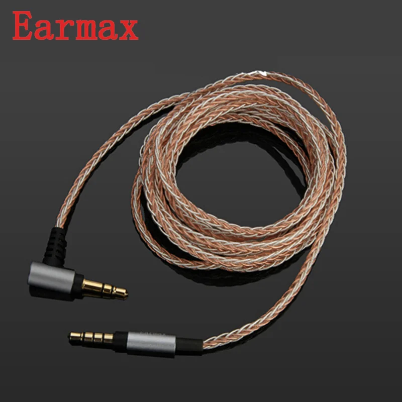 Earmax OCC серебрение кабель для наушников 3 5 мм HIFI Обновление Аудио Кабель с разъемом