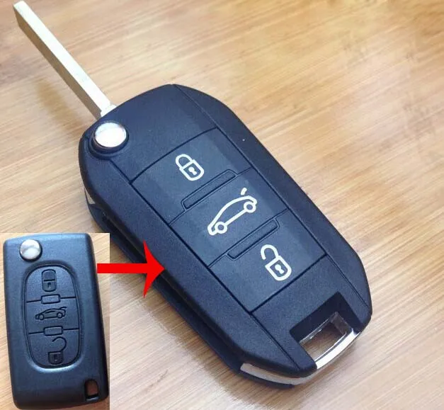 2 шт./лот 3 кнопки Модифицированная Складная откидная оболочка ключа