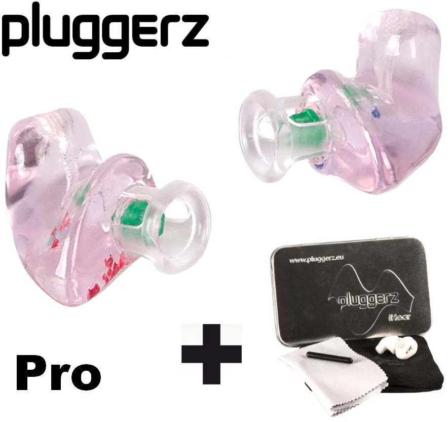 

***custom-made***Pluggerz pro reusable earplugs noise cancelling