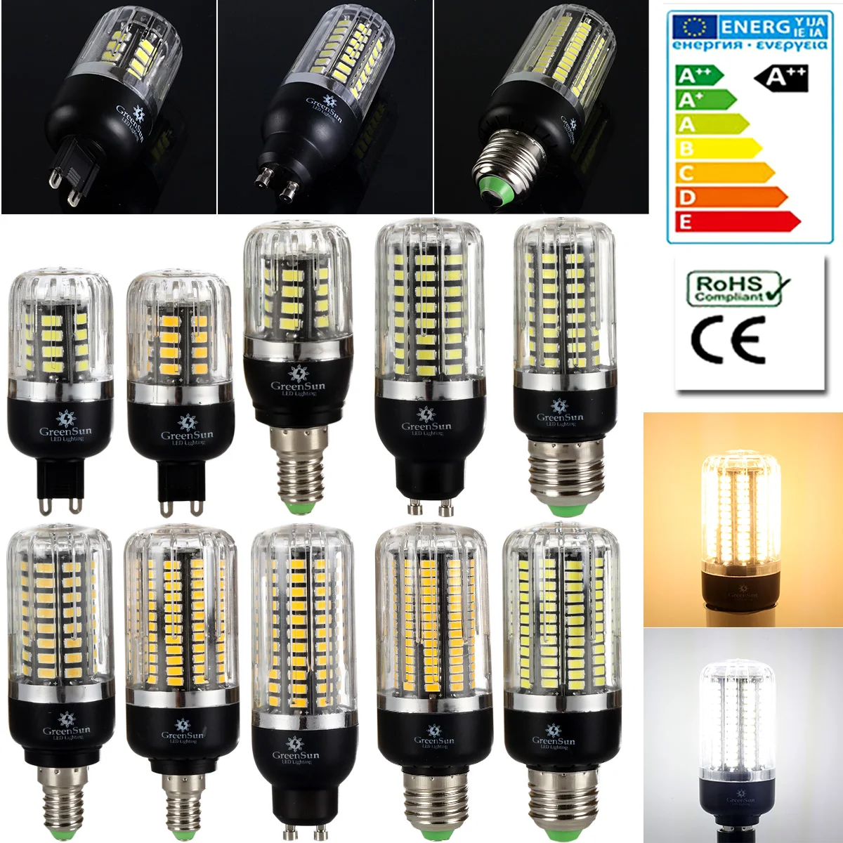 5736 SMD Светодиодная лампа кукурузы E14 E27 G9 GU10 3W 5W 7W 9W 12W 15W точечного света 220V